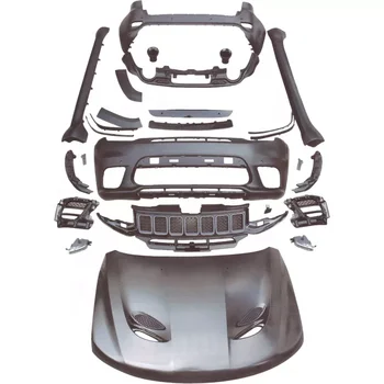 Подтяжка лица переднего и заднего бампера решетки радиатора боковых юбок капота крыла для Jeep Grand Cherokee 2018 до SRT8 Обвес