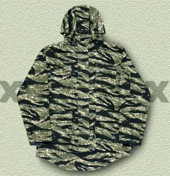 Полосатая Военная форма Весенняя Куртка С капюшоном Пальто Мужчины Армия США Зеленый