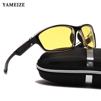 Поляризованные солнцезащитные очки YAMEIZE, мужские И женские спортивные очки, Квадратные солнцезащитные очки, Классические очки ночного видения UV400 для водителя, Oculos De Sol