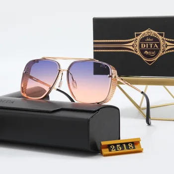 Популярная квадратная металлическая оправа DITA, Поляризованные градиентные мужские солнцезащитные очки в стиле ретро, высококачественные роскошные деловые женские парные очки