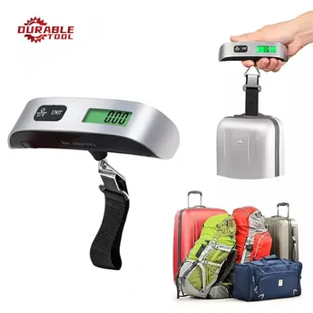 Портативные весы с цифровым ЖК-дисплеем 110 фунтов/50 кг, Электронный багаж, Подвесной чемодан, дорожный инструмент для взвешивания багажа, инструмент для взвешивания багажа