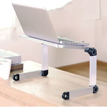 Портативный Складной стол из алюминиевого сплава, Прикроватная тумбочка, Эргономичный держатель для ноутбука, для ноутбука с диагональю 11-17 дюймов