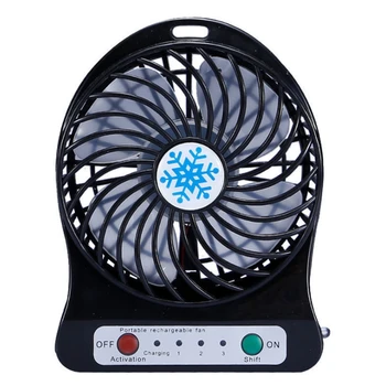 Портативный перезаряжаемый мини-вентилятор, воздушный охладитель, Мини-настольный вентилятор, USB-охлаждение, перезаряжаемые ручные вентиляторы, черный