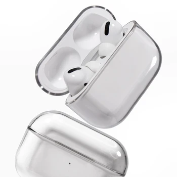 Прозрачная сумка для зарядки беспроводных наушников, чехлы Apple AirPods Pro, Жесткий ПК, Bluetooth-совместимая коробка, Гарнитура, Прозрачная