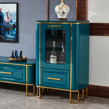 Простой Винный шкаф в стиле Постмодерн, Настенный шкаф для гостиной, Стеклянный Боковой шкаф для телевизора, Легкий Роскошный Модный шкаф для выпечки, Окрашенный краской