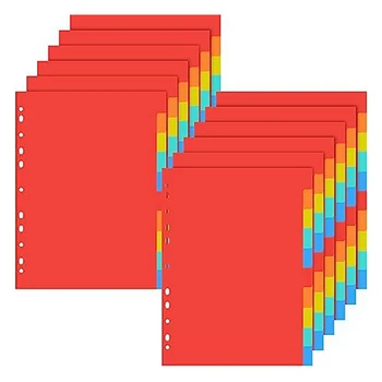 Разделители для 3-х кольцевых папок с вкладками Для тетрадей размером с букву Для школьных файлов