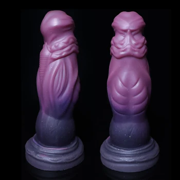 Реалистичный фаллоимитатор с фиолетовой кожей для женщин, мягкий огромный пенис с присоской, женская мастурбация, Лесбийские игрушки для анального секса для женщин