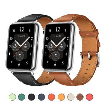 Ремешок для Huawei Watch Fit 2 Аксессуары для ремешка, смарт-часы, браслет из натуральной кожи, Сменный браслет correa, Huawei Fit 2 band
