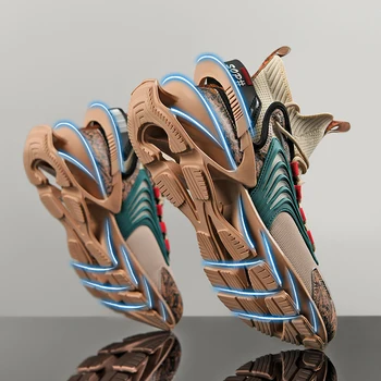 Роскошные Дизайнерские кроссовки с лезвиями, Мужские Повседневные Кроссовки с лезвиями, Дышащие Трендовые Теннисные Лоферы, Кроссовки для бега для мужчин