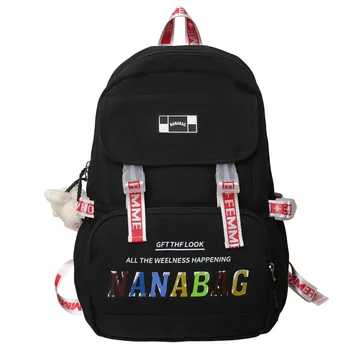 Рюкзак средней школы для девочек-подростков, Нейлоновая Большая сумка для книг, Женский повседневный рюкзак