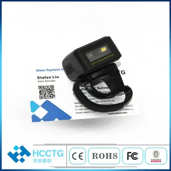 Сверхмалый размер, пригодный для носки 2D штрих-код, Bluetooth кольцевой сканер HS-S03