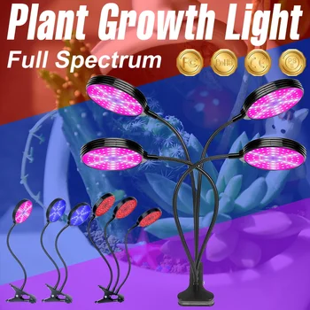 Светодиодная лампа для выращивания растений в теплице, Водонепроницаемый зажим для фитолампы, светодиодная лампа для выращивания растений с управлением от USB, Фито-лампа, Система выращивания гидропоники