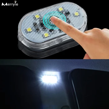 Светодиодный ночник с атмосферой новизны, перезаряжаемый автомобильный аварийный светильник для чтения, сенсорный выключатель, подсветка интерьера автомобиля