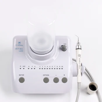 Светодиодный ультразвуковой Стоматологический инструмент Набор для отбеливания зубов Удаление зубного камня Пятна для мытья Зубов Профессиональная чистка зубов VET-W3-LED