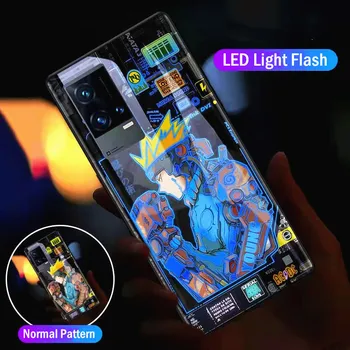 Светящийся светодиодный Чехол с Подсветкой Вызова Для Huawei P40 Lite P50 P40 P30 Pro Mate 40 30 20 Pro Nova 9 8 Pro 7 6 SE Selfie Light Cover Coque