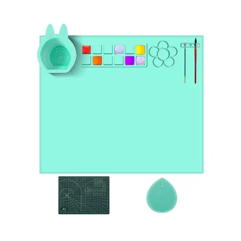 Силиконовый коврик для рукоделия Силиконовый коврик для художника с чашкой для рисования, искусства, ручной работы, рукоделия, шитья и скрапбукинга