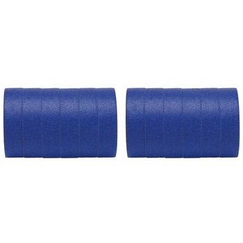 Синяя малярная лента, клейкая лента 1 дюйм, для самостоятельного или профессионального рисования (12 упаковок, 22 ярда в рулоне)