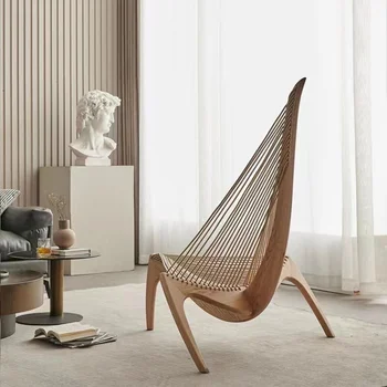Скандинавское креативное кресло для отдыха, Мебель для гостиной, шезлонги для помещений, стулья для парусной лодки, Шезлонг для сада, кресло для отдыха с арфой Клауса на открытом воздухе