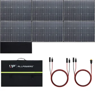 Складная солнечная панель ALLPOWERS 600 Вт, высокоэффективный солнечный модуль, солнечное зарядное устройство с выходом MC-4 для автономного дома на колесах