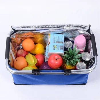 Складные Сумки Для пикника, Кемпинга, ланча, Изолированная сумка-холодильник, Корзина для хранения, сумка-коробка, Переносная Корзина для Пикника на открытом воздухе