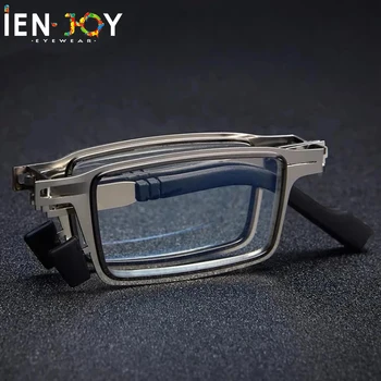 Складные очки для чтения IENJOY с футляром, блокирующие синий свет, очки для пресбиопии, ультратонкие очки высокой четкости UV400