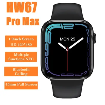 Смарт-часы HW67 Для Мужчин И Женщин с Bluetooth-совместимым Вызовом, Спортивные часы для Фитнеса, Водонепроницаемые Смарт-часы с NFC 2022, 1,9 дюйма, 420 * 480 Пикселей