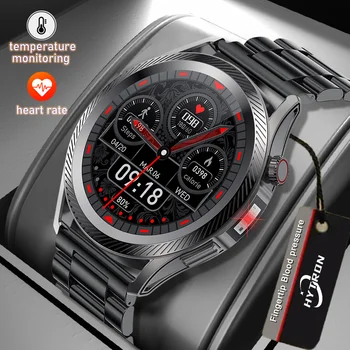 Смарт-часы HYTRON, неинвазивные, измеряющие кровяное давление на кончиках пальцев, Умные Часы для здоровья, Водонепроницаемый термометр IP67, сердечный ритм, Умные часы
