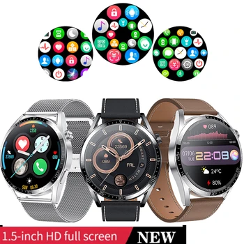 Смарт-часы с NFC для мужчин, 1,5 дюймов, полноэкранный режим, частота сердечных сокращений, Bluetooth-вызов, IP68, водонепроницаемые смарт-часы для ZTE Blade V 4G Realme X50 Pro X