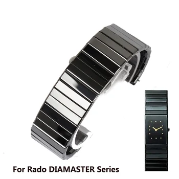 Сменный керамический ремешок для часов Rado DIAMASTER Series, черная цепочка для часов, мужской ремешок для часов 27 мм 35 мм