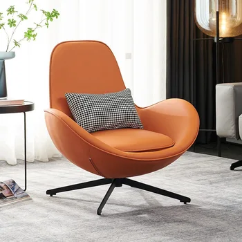 Современные обеденные стулья Гостиная Роскошная Маленькая спальня Дизайнерское кресло для отдыха Nordic Lazy Single Chaise Салон мебели для дома
