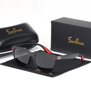 Солнцезащитные модные поляризованные солнцезащитные очки SUNBRANE Для мужчин и женщин, классические квадратные фотохромные солнцезащитные очки с антибликовым покрытием для путешествий, рыбалки, езды на Велосипеде