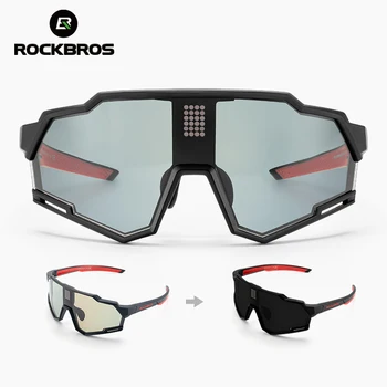 Солнцезащитные очки ROCKBROS Поляризованные Велосипедные Очки с электронным изменением цвета Очки UV400 Safety Bike Велосипедные очки Спортивные очки