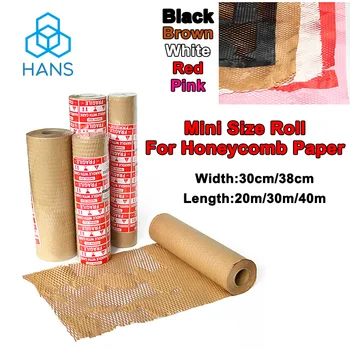 Сотовая крафт-бумага, переработанная из крафт-бумаги Розового, черного, белого, красно-коричневого цвета, подарочная упаковка из перфорированной бумаги, Экологически чистая упаковка