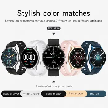 Спортивные Смарт-часы 1.28 Tft с цветным сенсорным экраном Lw11 Ip68, водонепроницаемый браслет, Умные часы Для Android Ios