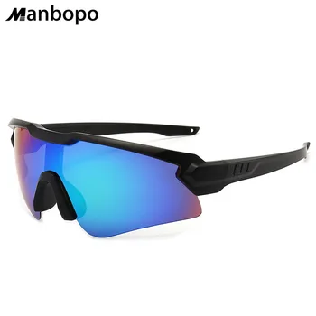 Спортивные солнцезащитные очки в ветрозащитной оправе с большой оправой, ослепительные уличные велосипедные поляризационные солнцезащитные очки, мужские и женские велосипедные очки