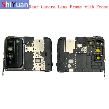 Стекло Объектива задней камеры заднего вида с держателем в металлической рамке Для Huawei Honor X10 5G Запасные части для ремонта