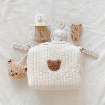 Сумка-органайзер для мамы с милой вышивкой Оливки/Тюльпаны/ Животные, сумка для подгузников для новорожденных, Дорожная коляска, пакеты для хранения
