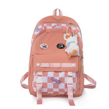 Сумки для средней школы для девочек, подростков, Студенческий рюкзак, Женская Нейлоновая сумка для книг, Корейский рюкзак