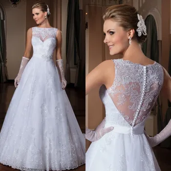 Сшитое на заказ vestido de noiva 2014 Трапециевидное прозрачное платье с открытой спиной vestido de casamento, сексуальные свадебные платья с длинным шлейфом, свадебное платье