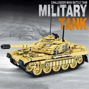 Танк T-34 военной серии Land Soldier Tiger, бронированный автомобиль, собранный строительный блок, модель игрушки в подарок