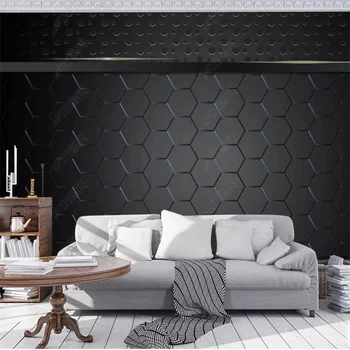 Текстура простые черные абстрактные геометрические обои на заказ декор спальни, настенная бумага, обои для домашнего декора