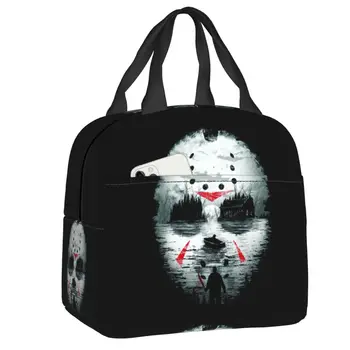 Термоизолированная сумка для ланча с персонажем фильма ужасов, Убийца на Хэллоуин, Ланч-бокс для женщин, детское питание, Портативные сумки для хранения пикника