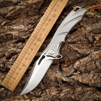 Титановая ручка M390 Стальной Складной Нож с Шарикоподшипником для охоты на открытом воздухе EDC Карманный нож