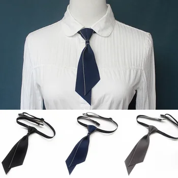 Тонкий галстук на шее, мужская и женская одежда общего профессионального назначения, белый воротник рубашки с бантом, цветок для женщин, аксессуары