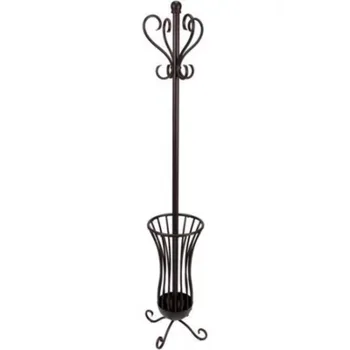 Традиционная металлическая вешалка для одежды Better Homes & Gardens с подставкой для зонтиков, бронзовая отделка
