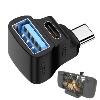 Удлинитель USB Type C Удлинитель зарядного устройства Type-C с преобразователем передачи звука на 90 градусов с частотой 8 К 60 Гц для планшета с цифровой камерой