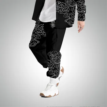 Уличная Одежда, Брюки-карго, Мужские Черные Повседневные Свободные Длинные брюки с карманами, брюки в стиле хип-хоп, размер Оверсайз 6XL