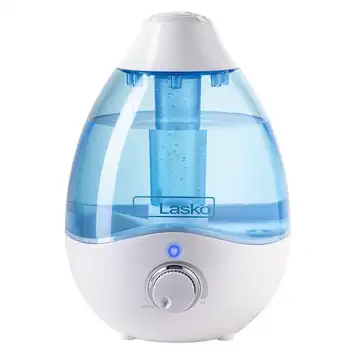 Ультразвуковой Увлажнитель воздуха Lasko Cool Mist с Ароматизатором и ночником, UH200, Белый и синий Перезаряжаемый Диффузор Увлажнителя
