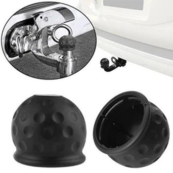 Универсальная шаровая крышка фаркопа 50 мм, Резиновый шаровой капот, Сцепное устройство для прицепа, защита шаровой крышки прицепа, Черные автомобильные аксессуары