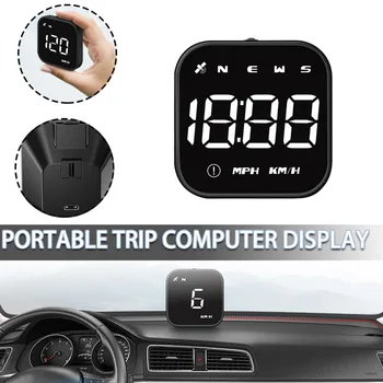 Универсальный Умный цифровой GPS-Спидометр с крупным шрифтом, автомобильный HUD, Головной дисплей, Сигнализация о превышении скорости, миль/ч, Электронные аксессуары на лобовом стекле